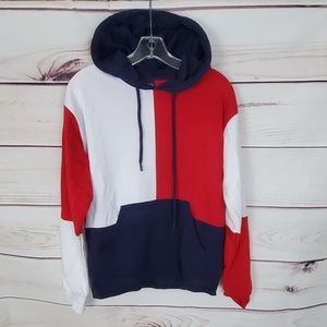 NWT Zumiez Zine color block hoodie S